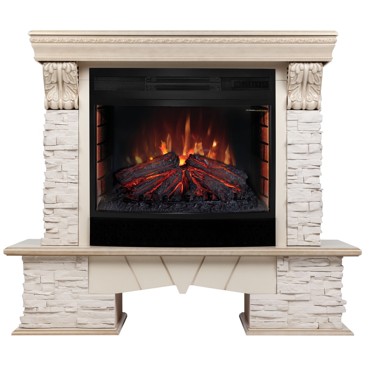 Электрокамин RealFlame Rockland Lux WT c Firefield 25 S IR