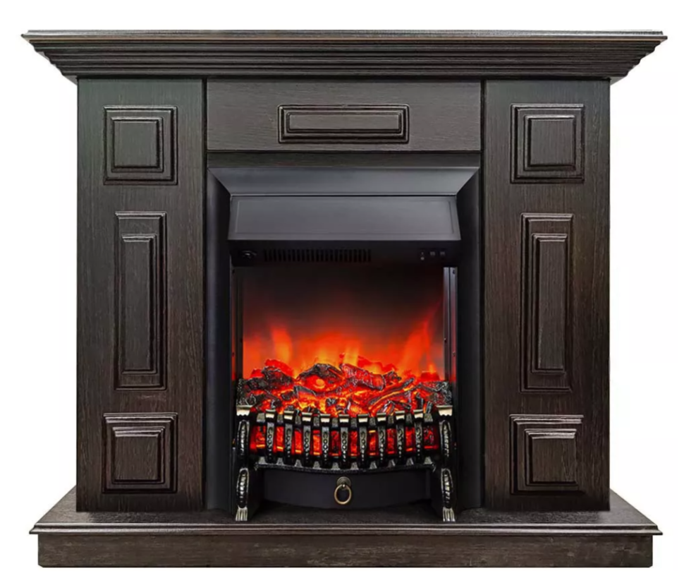 Каминокомплект Хорошие Камины Юпитер с очагом RealFlame Fobos Lux Black венге