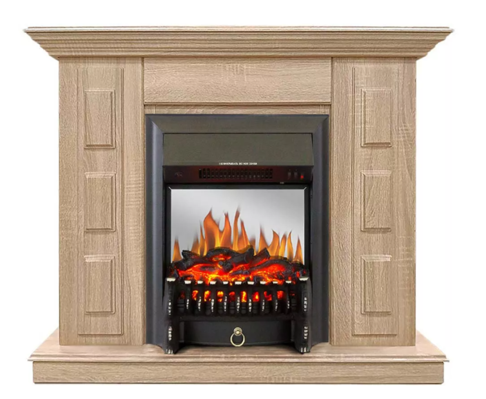 Каминокомплект Хорошие Камины Юпитер с очагом Royal Flame Fobos FX M Black сосна
