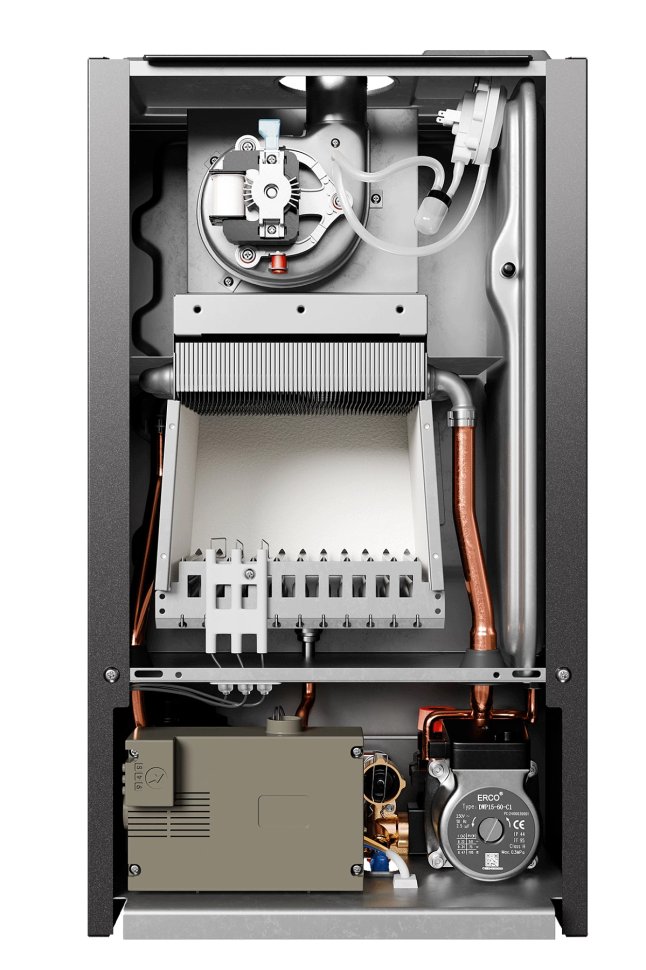 Настенный газовый котел E8 tempo GHC24W (черная стеклянная панель)