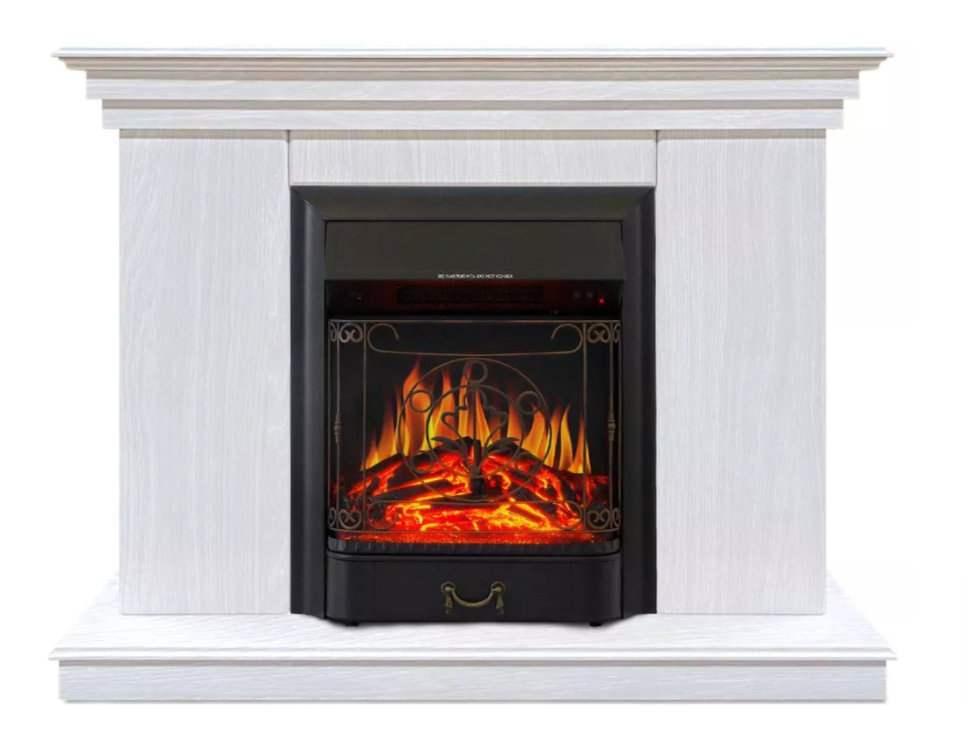 Каминокомплект Хорошие Камины Марс с очагом Royal Flame Majestic FX Black белое дерево