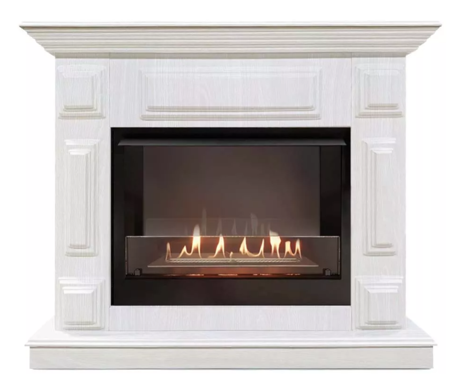 Каминокомплект Хорошие Камины Юпитер с очагом Firelight BFP/P-2520 белое дерево
