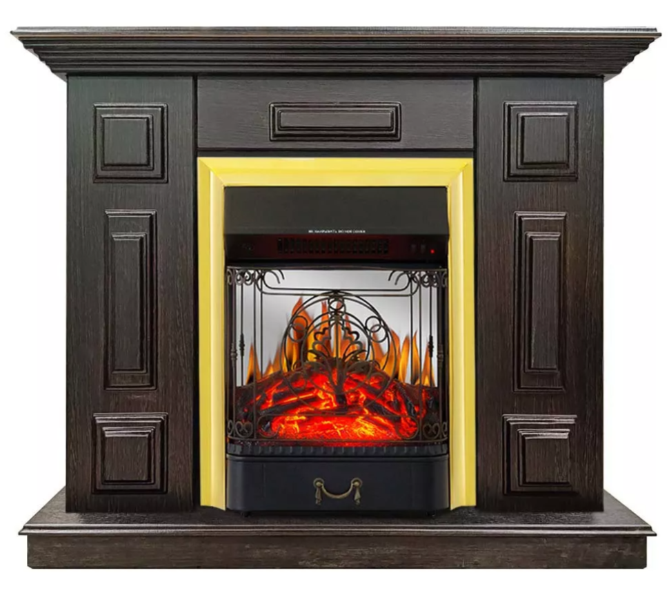 Каминокомплект Хорошие Камины Юпитер с очагом Royal Flame Majestic FX M Brass венге