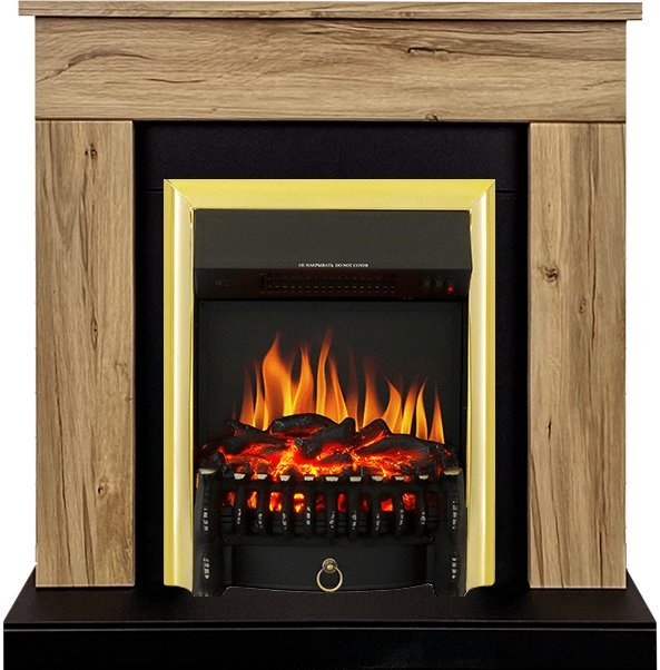 Каминокомплект Royal Flame Bergen c очагом Fobos FX Brass дуб галифакс