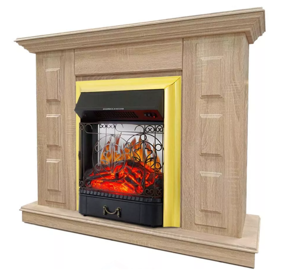 Каминокомплект Хорошие Камины Юпитер с очагом Royal Flame Majestic FX M Brass сосна