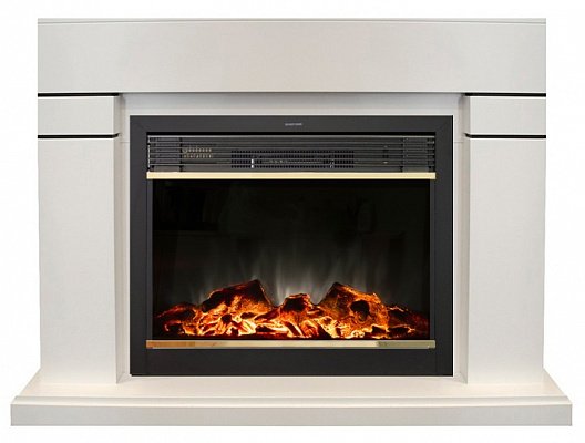 Каминокомплект RealFlame Lindelse 26 WT с очагом MoonBlaze LUX Brass