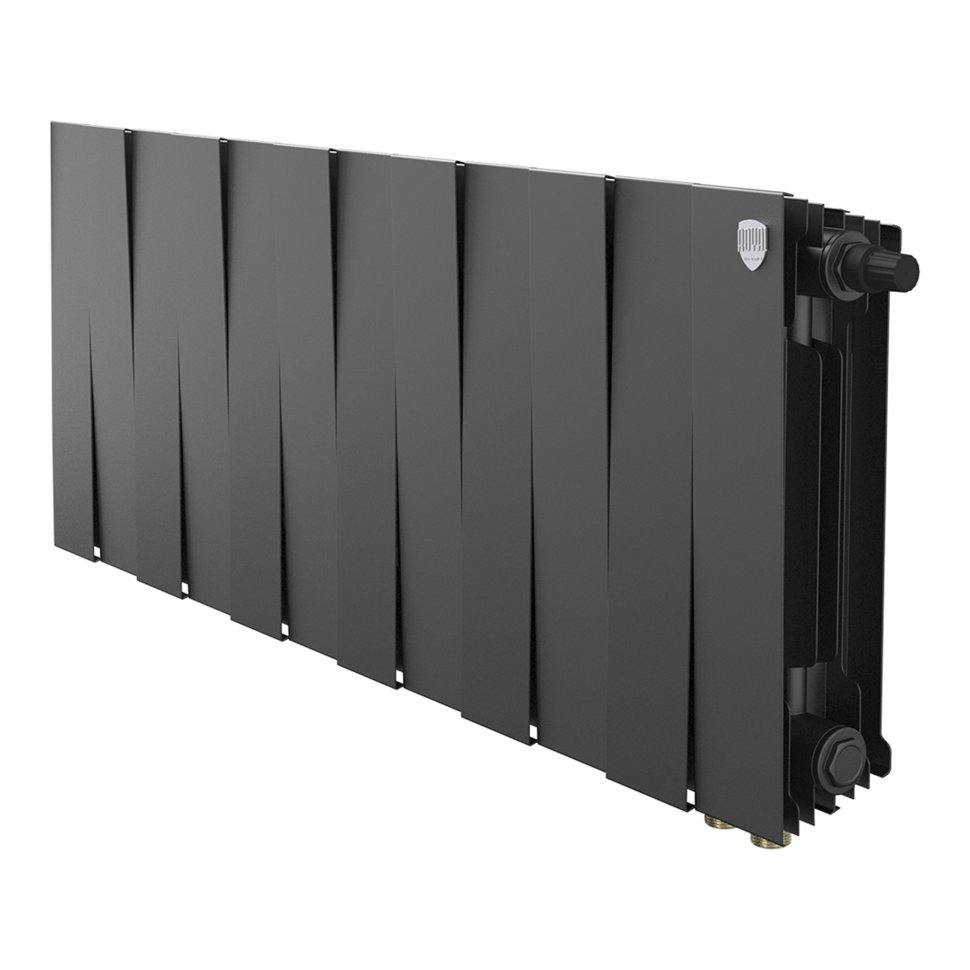 Биметаллический радиатор отопления Royal Thermo PianoForte 300 черный VR80 12 секций