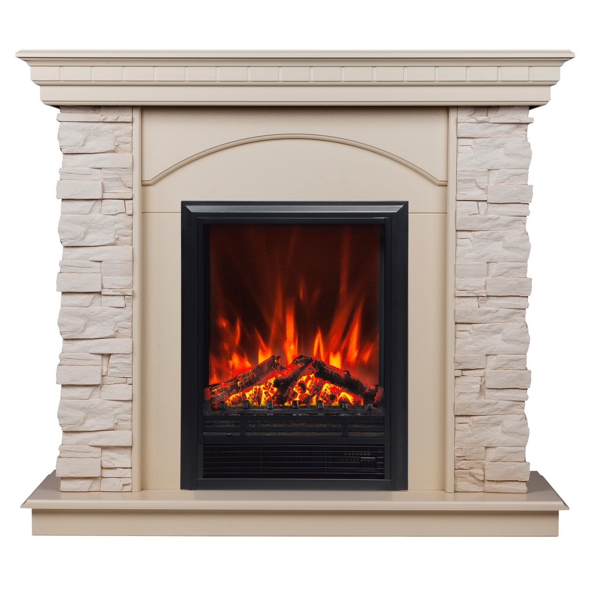 Электрокамин RealFlame Elford WT белый дуб с очагом Eugene