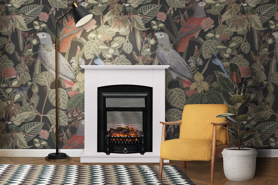 Каминокомплект Royal Flame Barcelona Белый c очагом Fobos FX M Black