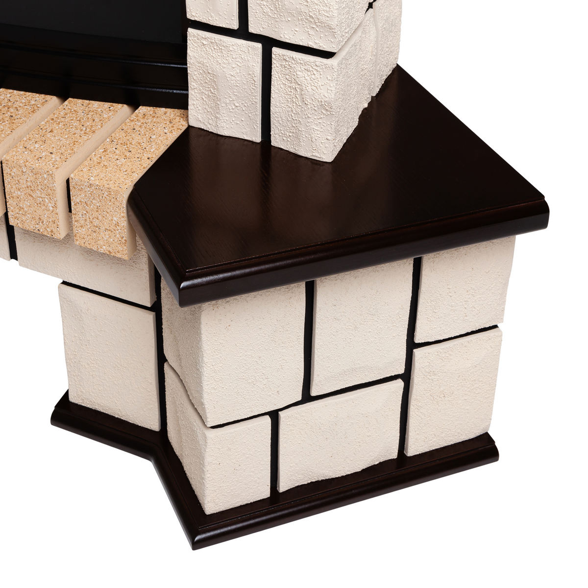 Электрокамин RealFlame Stone Coner AO античный дуб с очагом Saphir 25,5