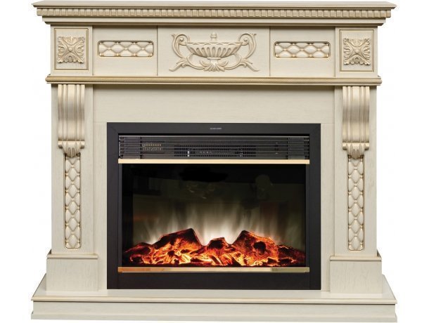 Каминокомплект RealFlame Corsica Lux 25,5 с очагом MoonBlaze S LUX Brass