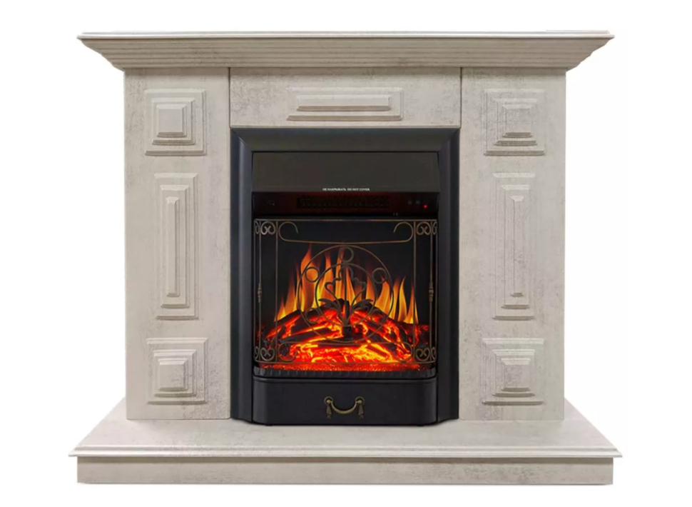 Каминокомплект Хорошие Камины Юпитер с очагом Royal Flame Majestic FX Black цемент