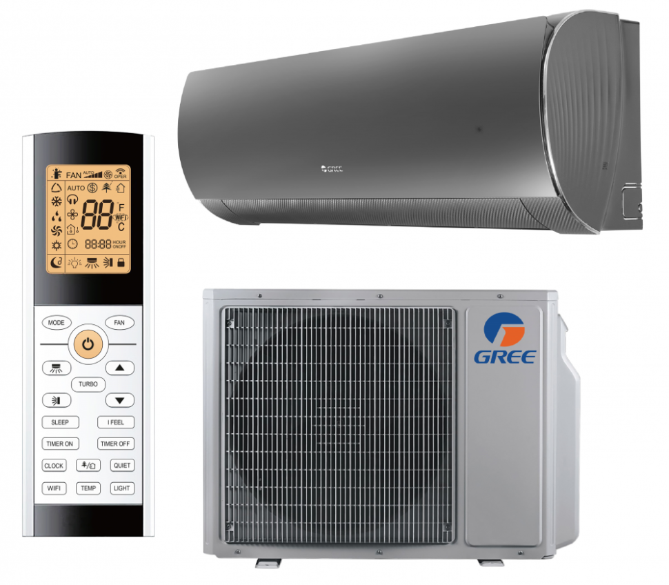 Кондиционер Gree GWH12ACC-K6DNA1F(LCLH) Lyra Inverter Black