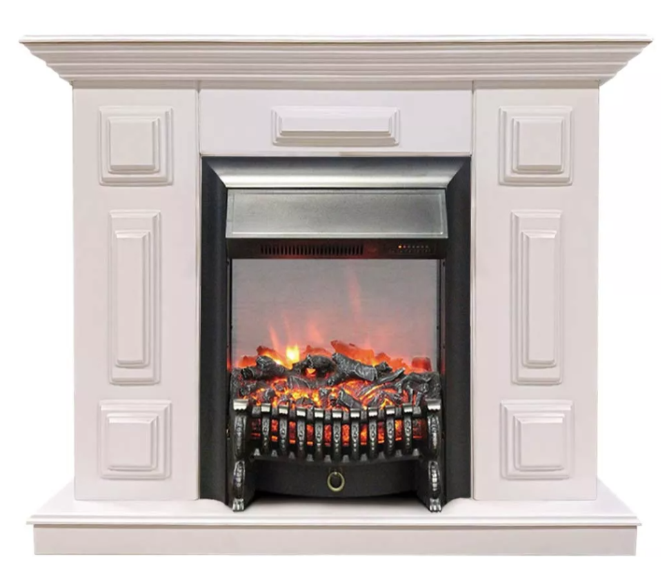 Каминокомплект Хорошие Камины Юпитер с очагом RealFlame Fobos Lux BL S белый