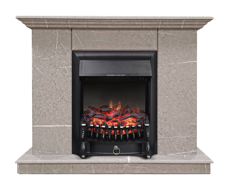 Каминокомплект Хорошие Камины Марс с очагом Royal Flame Fobos FX Black мрамор