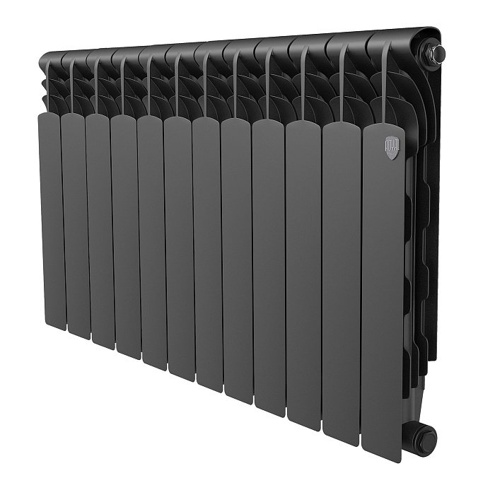 Биметаллический радиатор отопления Royal Thermo Revolution Bimetall 500 2.0 12 секций Noir Sable