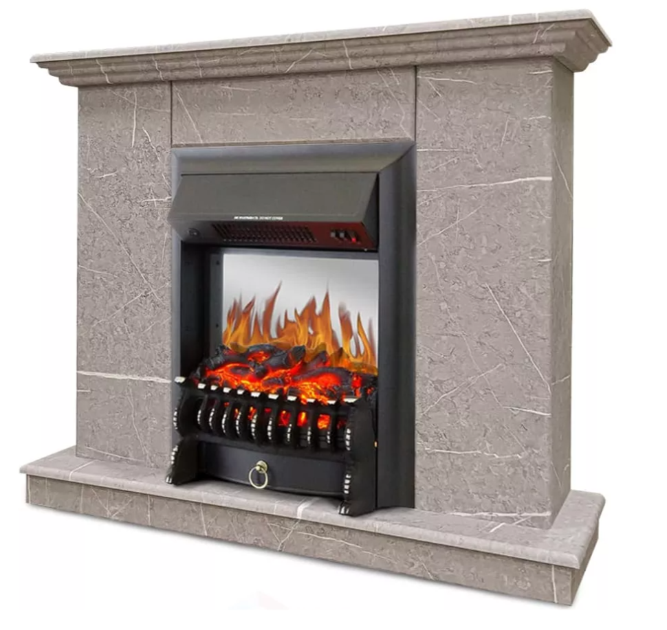 Каминокомплект Хорошие Камины Марс с очагом Royal Flame Fobos FX M Black мрамор