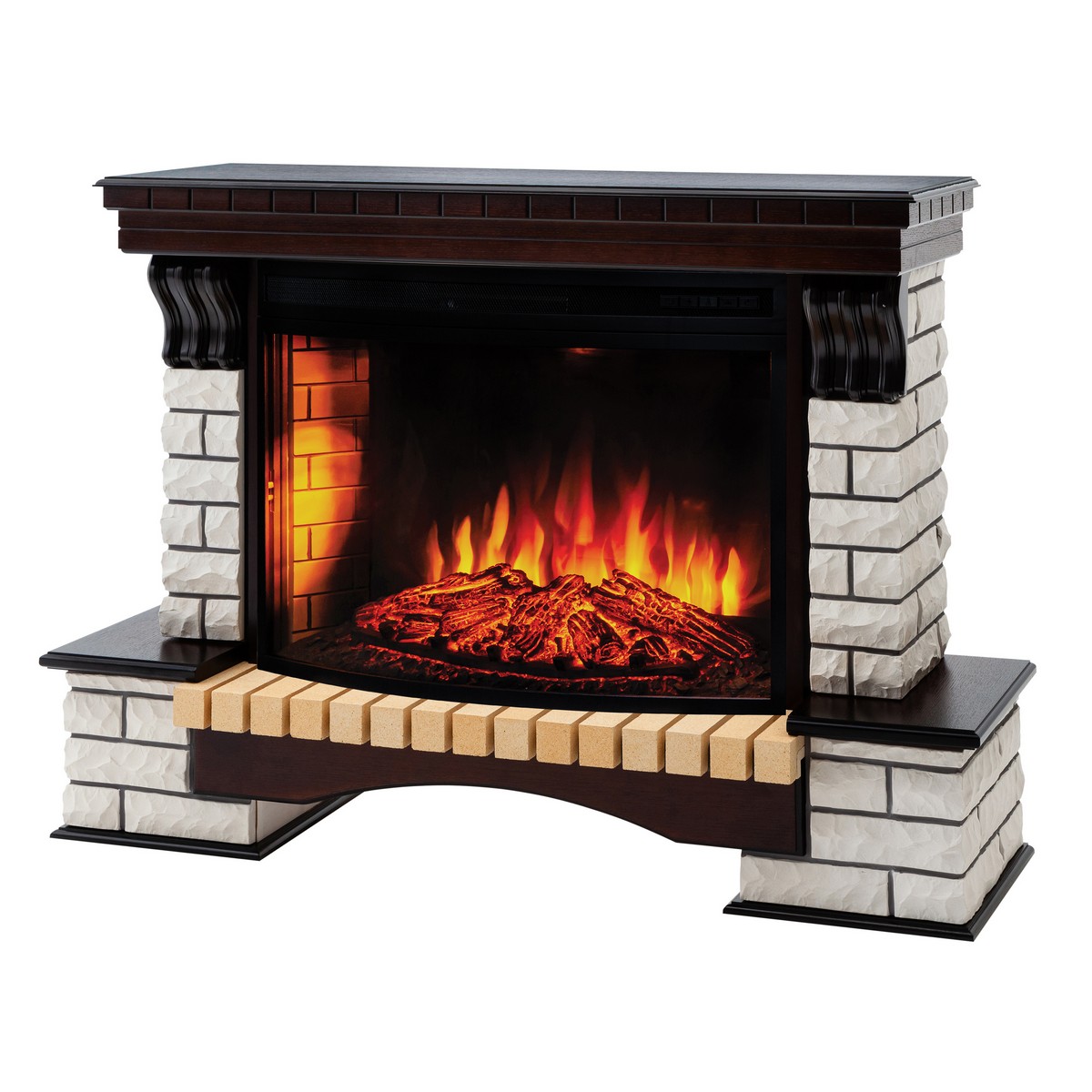 Электрокамин RealFlame Country 33/33W AO античный дуб с очагом Firespace 33 S IR