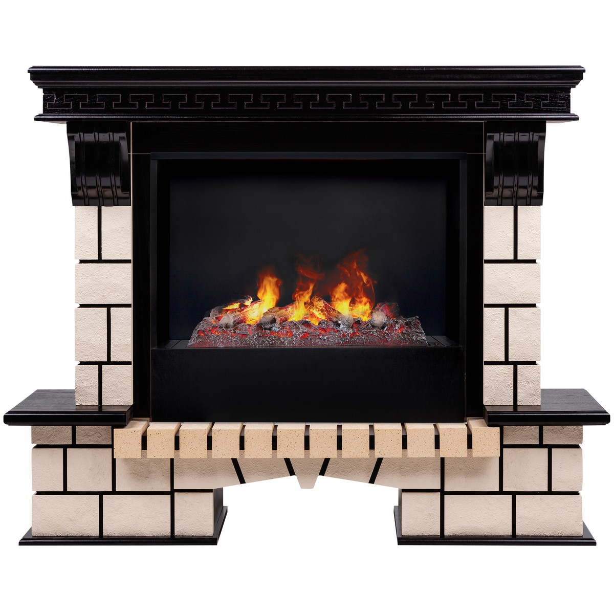Электрокамин RealFlame Stone 26 AO античный дуб с очагом 3D Cassette 630