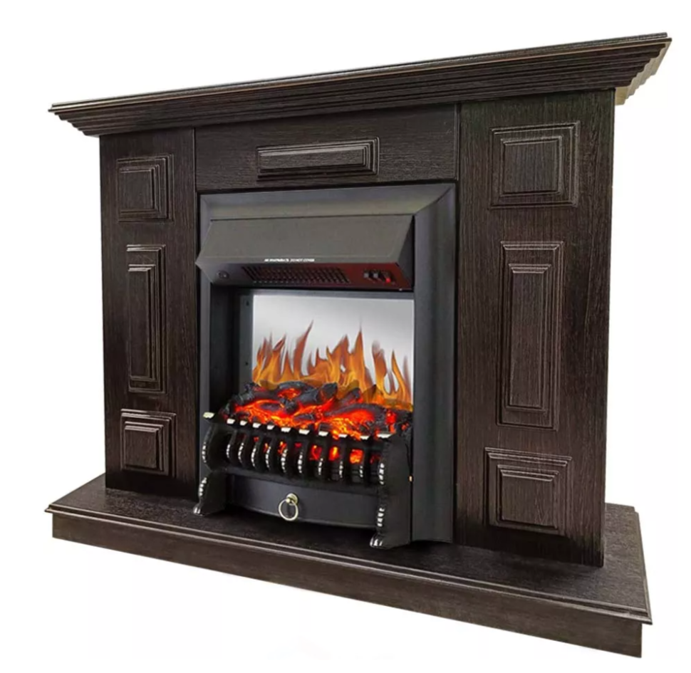 Каминокомплект Хорошие Камины Юпитер с очагом Royal Flame Fobos FX M Black венге