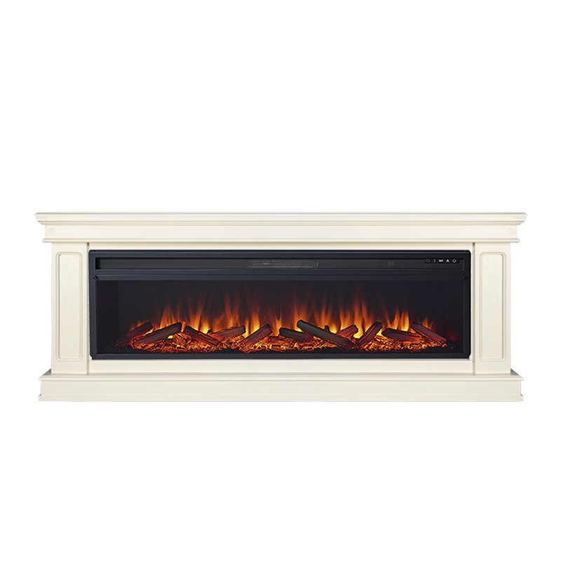 Каминокомплект Royal Flame Geneva 60 слоновая кость с патиной с очагом Vision 60 LOG LED