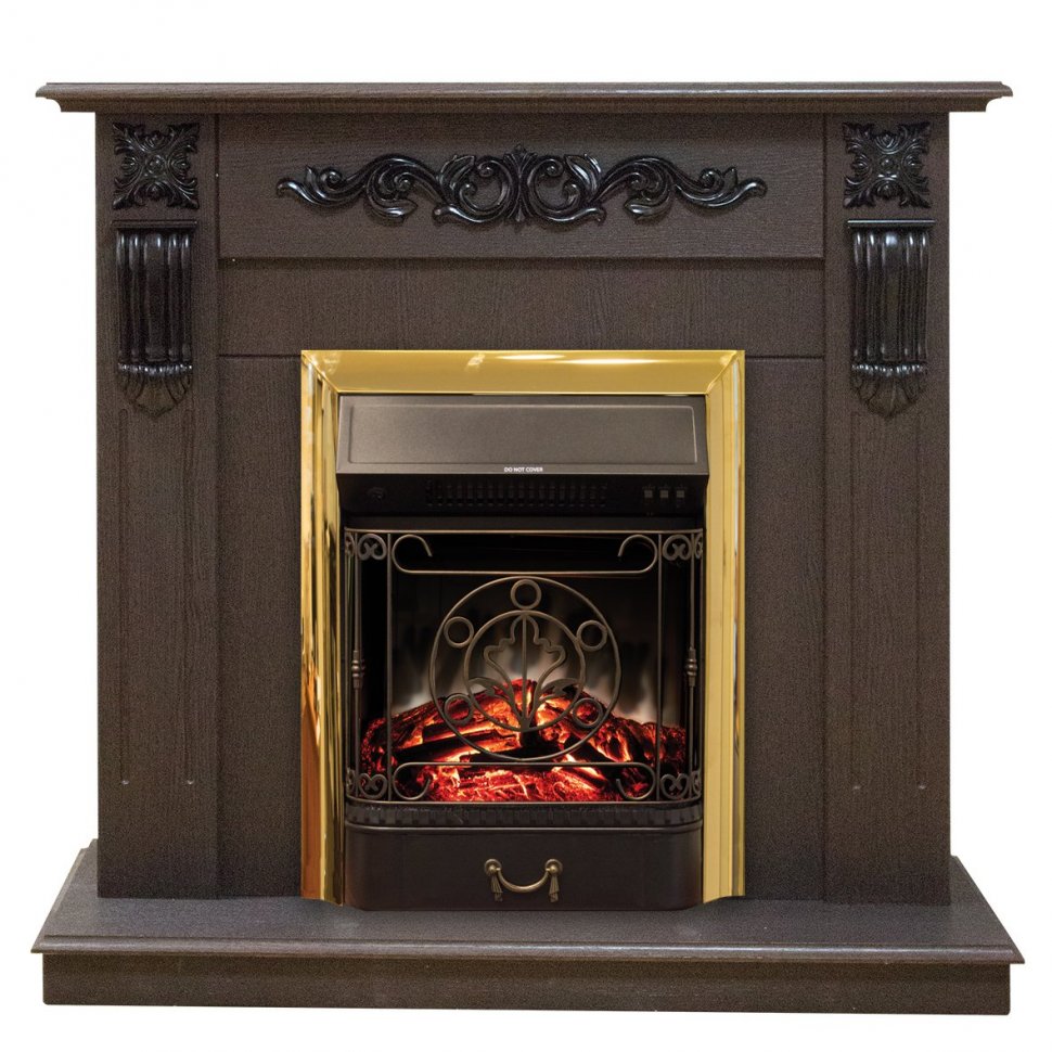 Каминокомплект RealFlame Dominica STD/EUG DN с очагом Majestic Lux Brass S