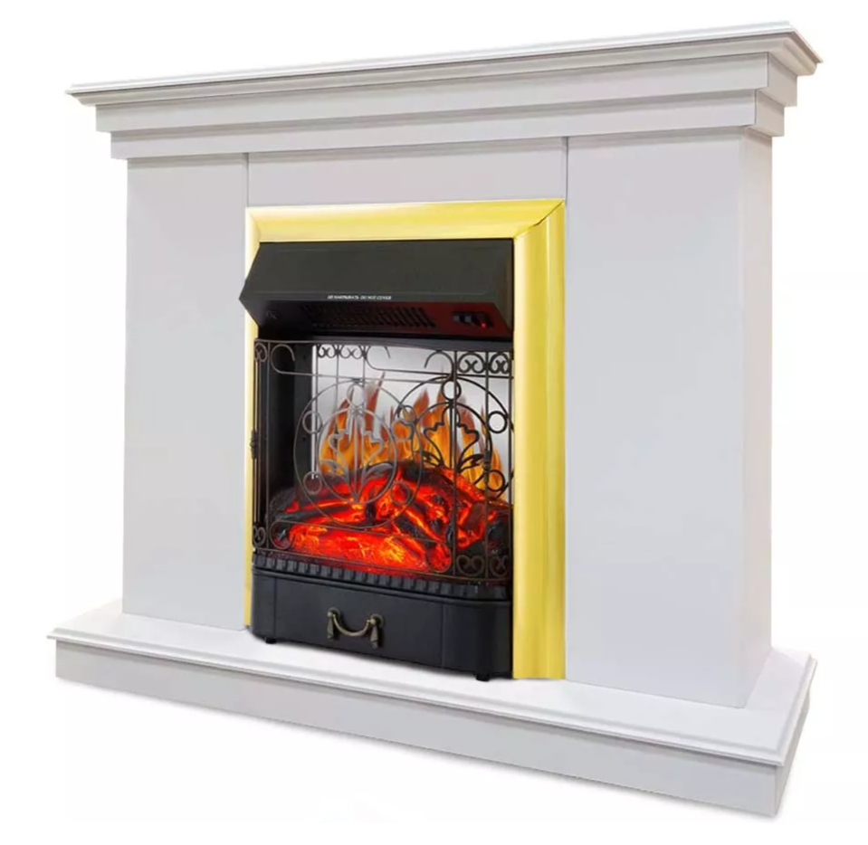 Каминокомплект Хорошие Камины Марс с очагом Royal Flame Majestic FX M Brass белый