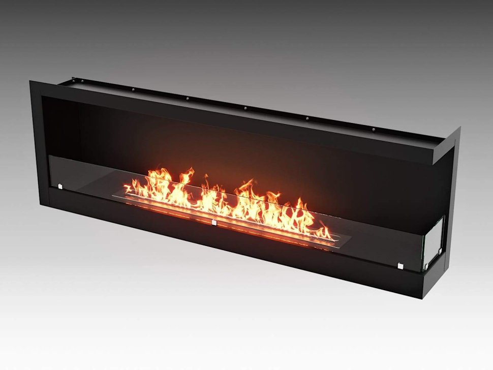 Встроенный биокамин Lux Fire Угловой 1500 SR правый угол