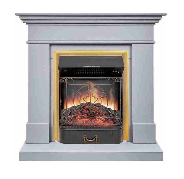 Каминокомплект Royal Flame California STD CRM (Разборный) с очагом Majestic FX Brass санд смоук