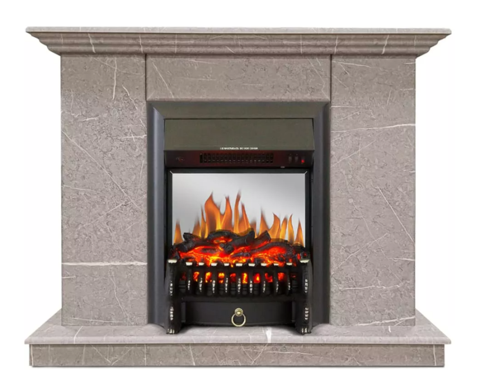 Каминокомплект Хорошие Камины Марс с очагом Royal Flame Fobos FX M Black мрамор