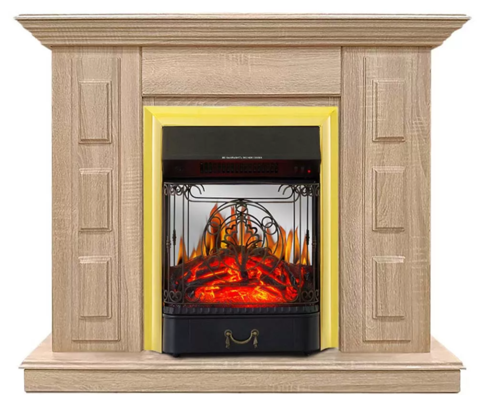 Каминокомплект Хорошие Камины Юпитер с очагом Royal Flame Majestic FX M Brass сосна