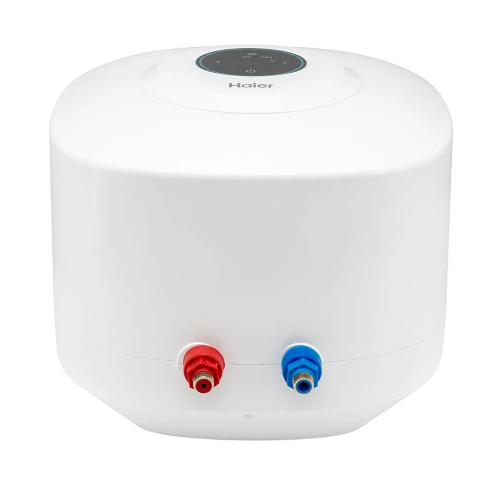 Накопительный электрический водонагреватель Haier ES30V-EQ1 над раковиной