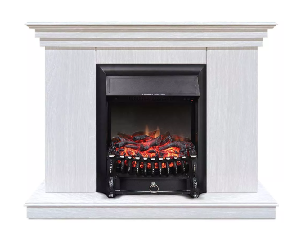 Каминокомплект Хорошие Камины Марс с очагом Royal Flame Fobos FX Black белое дерево
