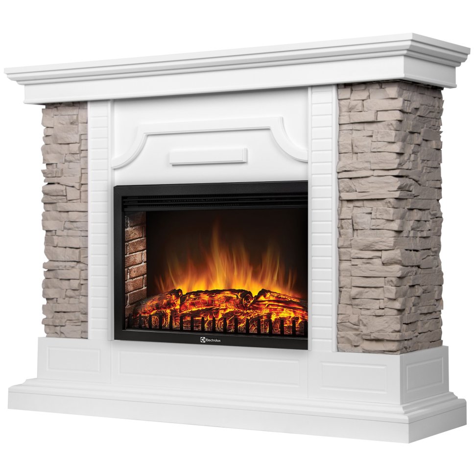 Каминокомплект Firelight Florida 25 с очагом Electrolux EFP/P-2520LS белый/серый