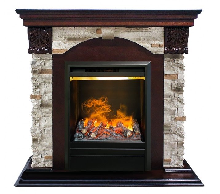 Каминокомплект RealFlame Dublin ROCK STD/EUG AO с очагом 3D Olympic