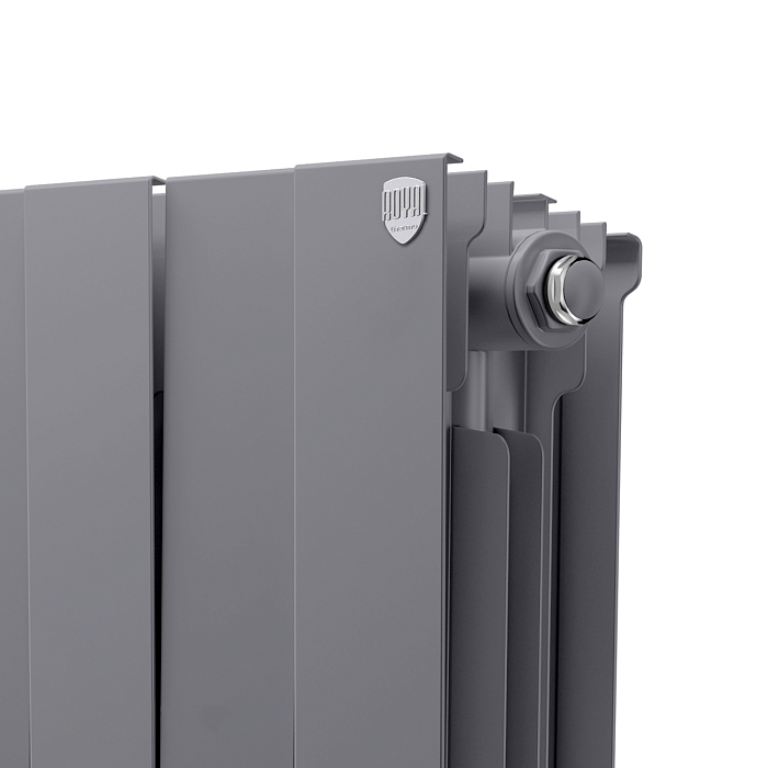 Биметаллический радиатор отопления Royal Thermo PianoForte 300 серебристый 8 секций