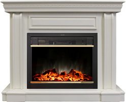 Каминокомплект RealFlame Bogema 26 WT с очагом Moonblaze Lux Brass
