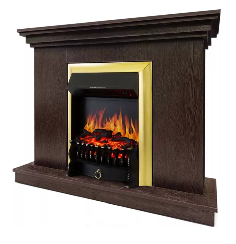 Каминокомплект Хорошие Камины Марс с очагом Royal Flame Fobos FX Brass венге