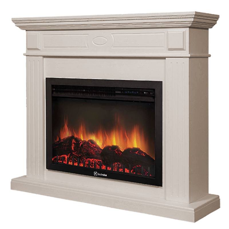 Каминокомплект Firelight Bianco 30 с очагом Electrolux EFP/P-3020LS шпон беленый дуб