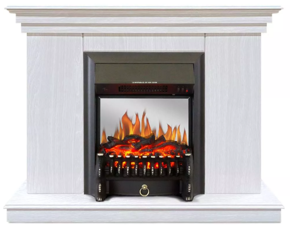 Каминокомплект Хорошие Камины Марс с очагом Royal Flame Fobos FX M Black белое дерево