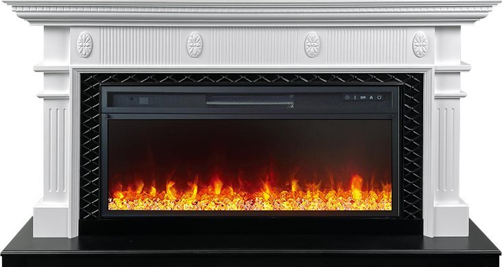 Каминокомплект Royal Flame Carlyle с очагом Vision 42 LED белый с черным