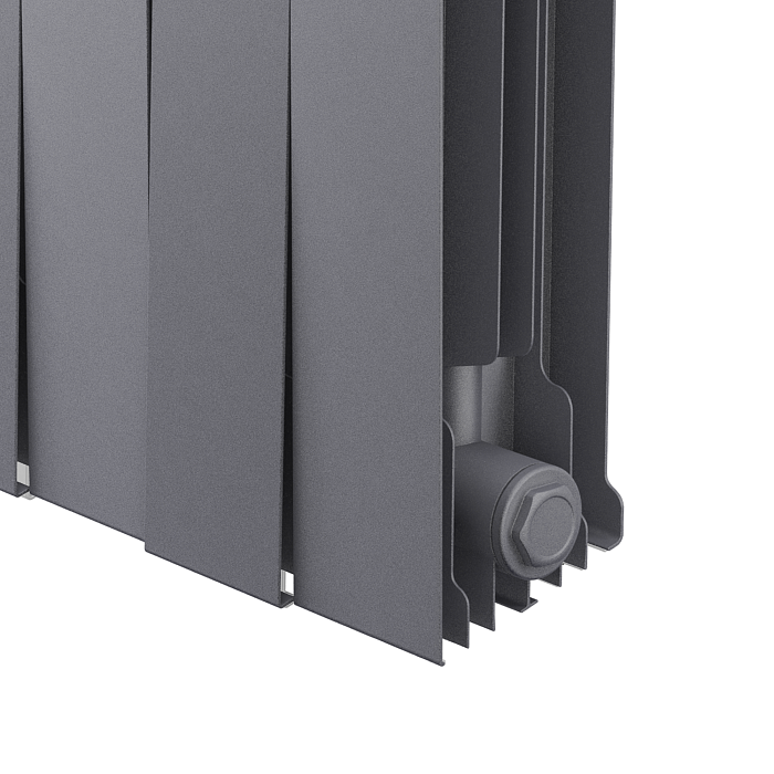 Биметаллический радиатор отопления Royal Thermo PianoForte 300 серебристый 12 секций