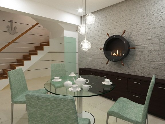 Настенный биокамин Lux Fire Капитан 500 Н XS