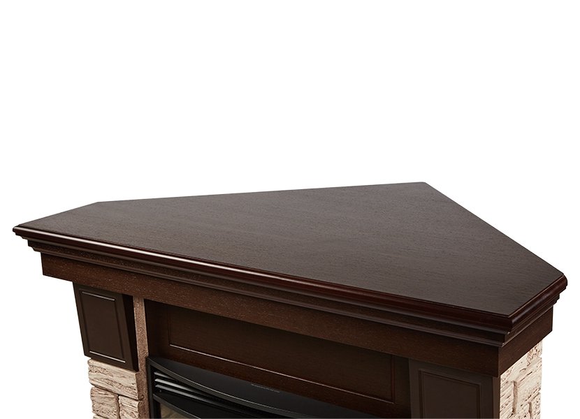 Каминокомплект Firelight Forte Wood 30U (угловой) с очагом Electrolux EFP/P-3020LS камень коричневый/шпон темный дуб