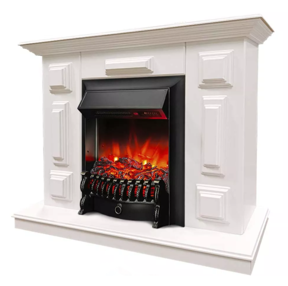 Каминокомплект Хорошие Камины Юпитер с очагом RealFlame Fobos Lux BL S белый