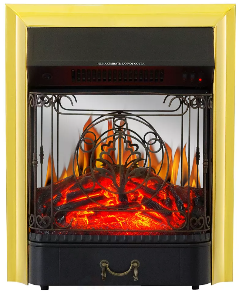 Каминокомплект Хорошие Камины Юпитер с очагом Royal Flame Majestic FX M Brass белое дерево