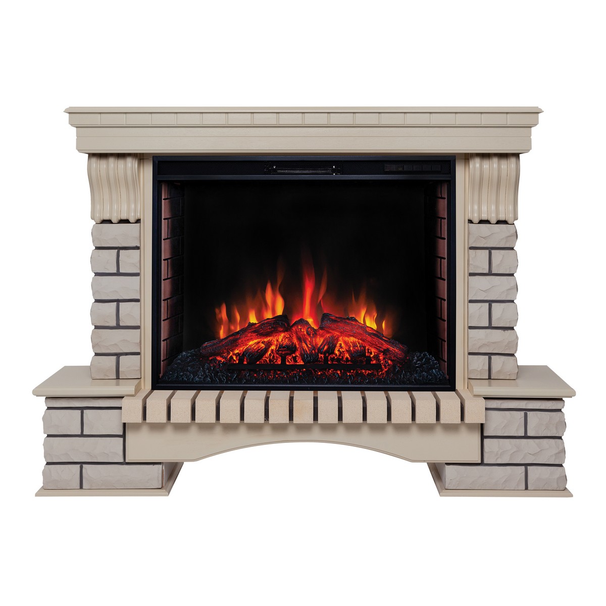 Электрокамин RealFlame Country 33/33W WT с очагом Epsilon 33