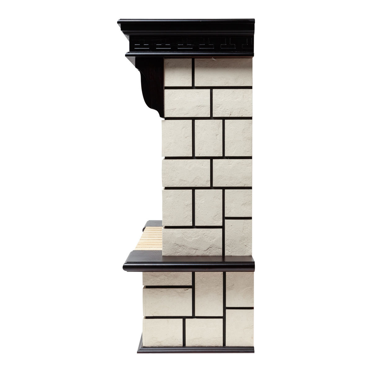 Электрокамин RealFlame Stone STD AO античный дуб с очагом Fobos Lux Black
