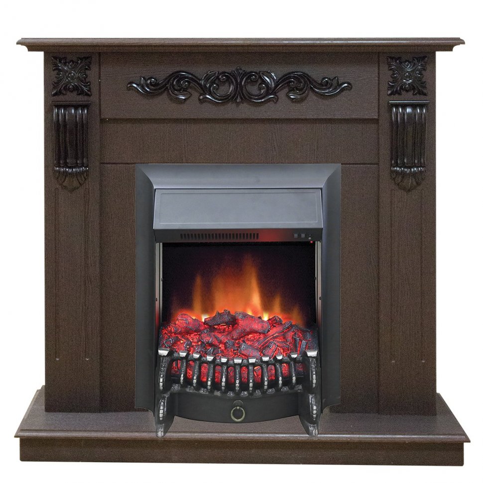Каминокомплект RealFlame Dominica STD/EUG DN с очагом Fobos Lux Black S