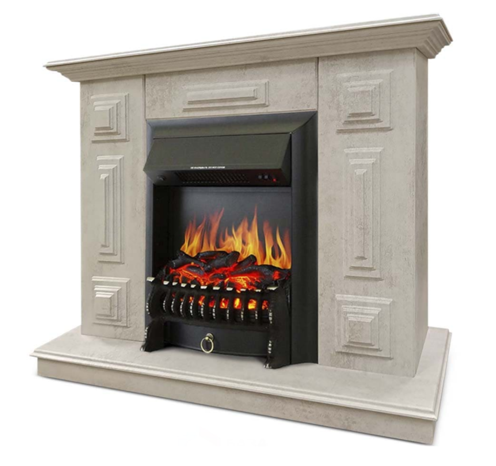 Каминокомплект Хорошие Камины Юпитер с очагом Royal Flame Fobos FX Black цемент
